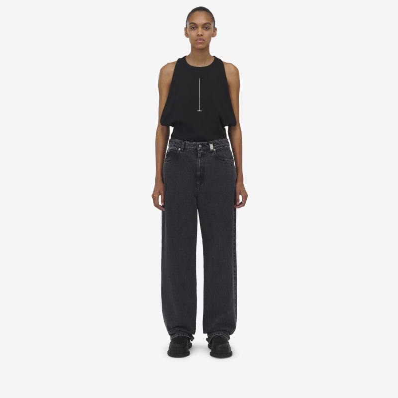 Alexander McQueen Women's Black Wide Leg Jeans - 8 (Cotton)